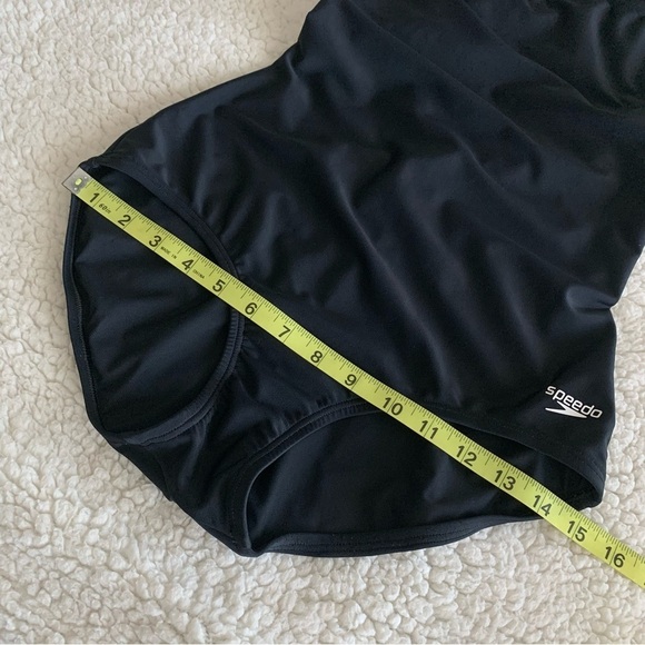 Speedo Power Flex Super Pro Swimsuit Womens 8 Black CrossBack Performance Fabric - Picture 10 of 10